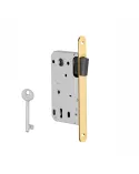 Cerradura Magnética Interior Bonaiti B-Forty En Latón, Con Pestillo Centrado Reversible, Compatible Con Marcos De Acero Y Aluminio, De 50 Mm De Caja