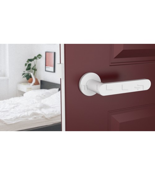 Poignée de porte coloris blanche ALORA poignée design