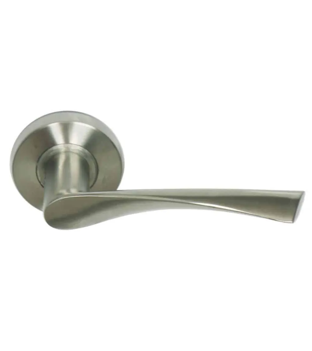 Poignée de porte St Macaire en inox brossé mat — Acier inoxydable