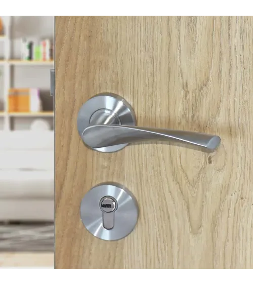 Poignée de porte St Macaire en inox brossé mat — Acier inoxydable