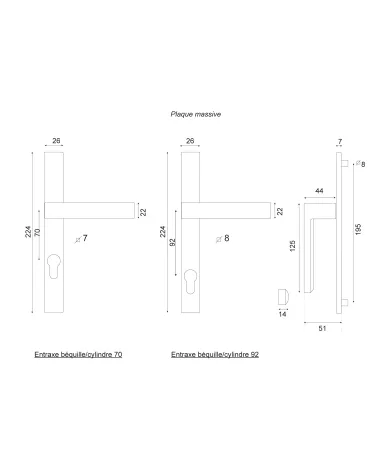 Dessin Bloom  plaque étroite 24 noire EUROWALE