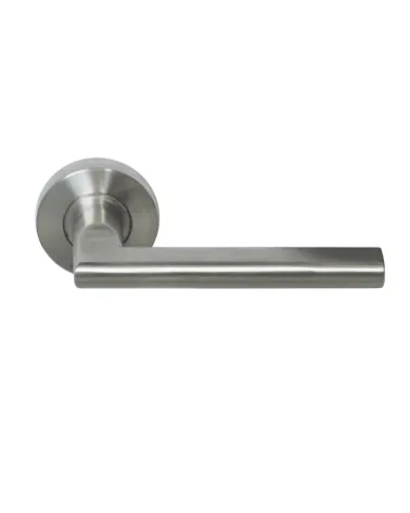 Poignée de porte NEW PYLA en inox 316 sur rosace ronde | MillaPoignees