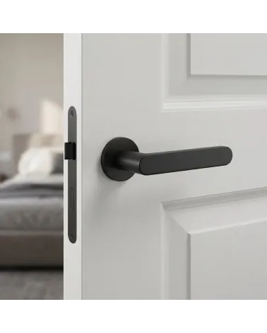 Poignée de Porte Noire Audacieuse et Raffinée - Modèle ALORA