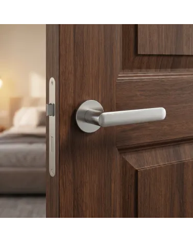 Poignée de Porte Chrome Satiné pour une harmonie parfaite - Modèle ALORA