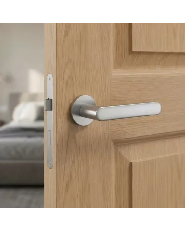Poignée de Porte Chrome Satiné pour une harmonie parfaite - Modèle ALORA