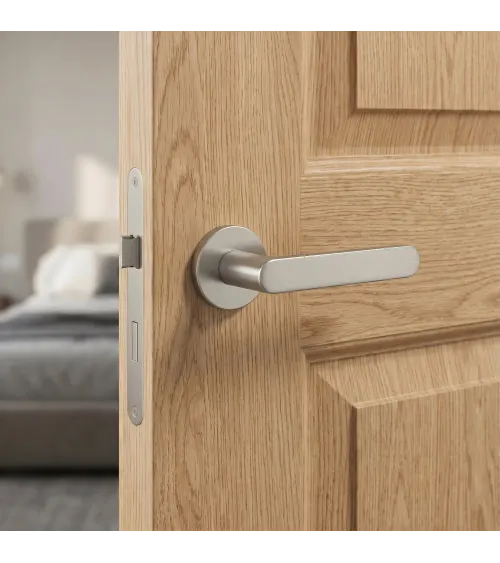 Poignée de porte nickel brossé ALORA