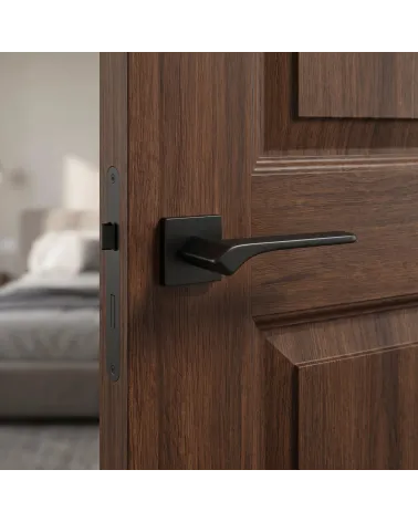 Poignée de Porte Noire au charme intemporel - Modèle BERGERIA