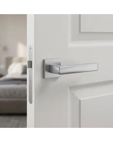 Poignée de Porte Chrome Satiné Éclatante et Haut de Gamme - ADANA
