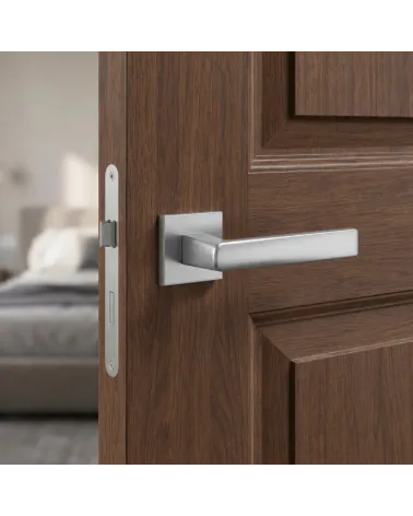 Poignée de Porte Chrome Satiné Éclatante et Haut de Gamme - ADANA