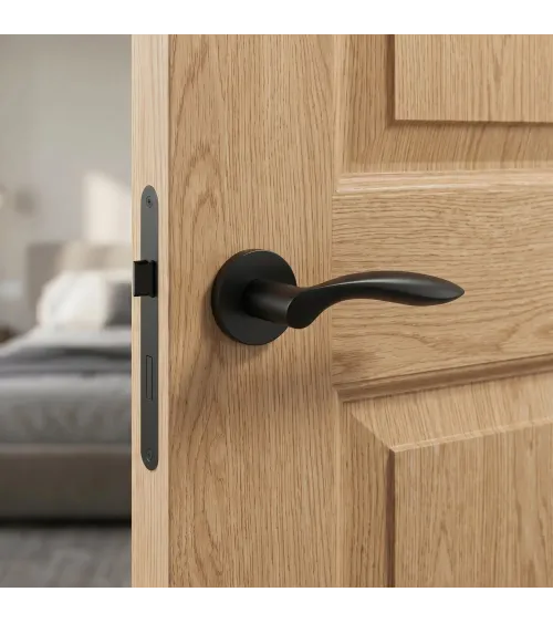 Poignée de porte STILE PULIA en aluminium noir