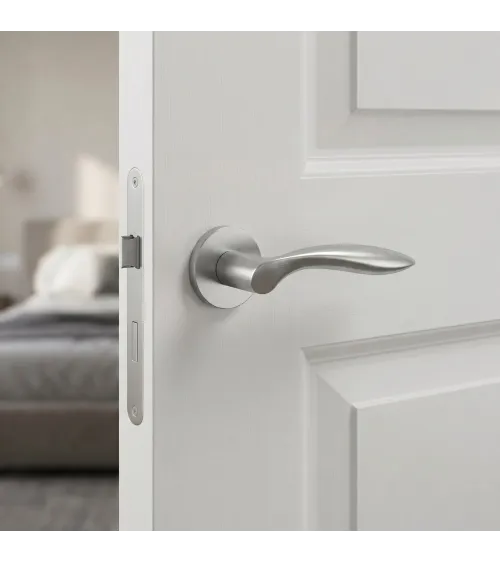 Poignée de porte STILE PULIA en aluminium chrome satiné