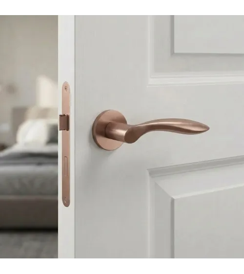 Poignée de porte STILE PULIA en aluminium marron clair