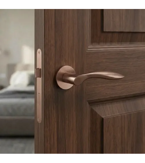 Poignée de porte STILE PULIA en aluminium marron clair