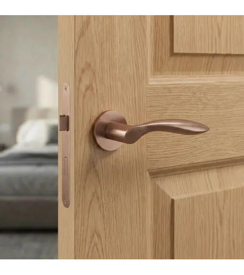 Poignée de porte STILE PULIA en aluminium marron clair