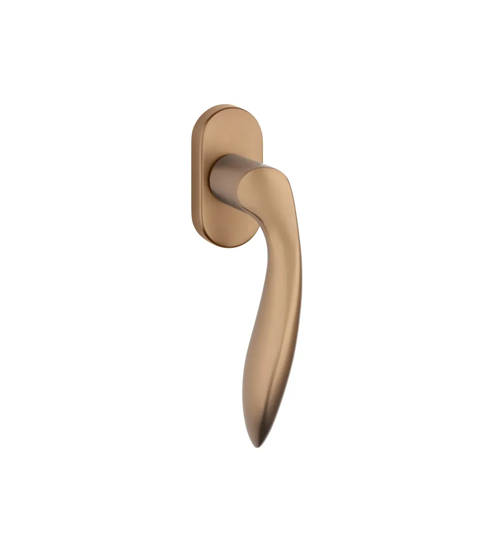 Poignée de fenêtre PULIA en aluminium marron clair
