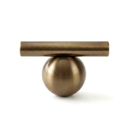 Bouton de meuble en laiton finition brun modèle 04 | MillaPoignees