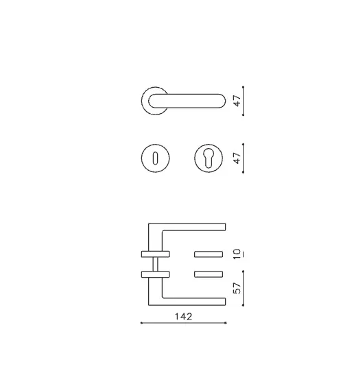 Poignée de porte Olivari LINK M200 | MillaPoignees