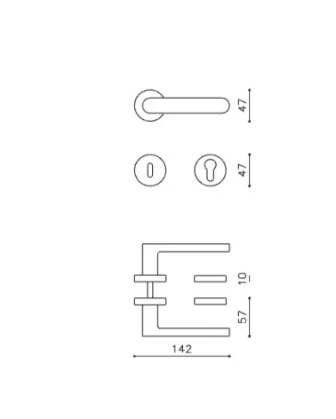 Poignée de porte Olivari LINK M200 | MillaPoignees