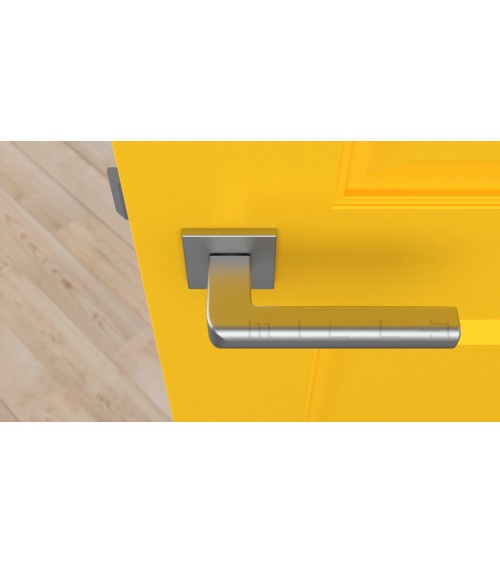 Poignée de porte chrome satiné SALICE quincaillerie design