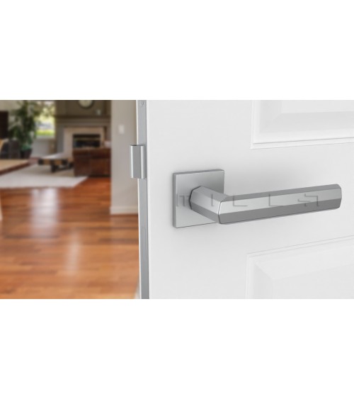 Poignée de porte chrome satiné FRESIA poignée design