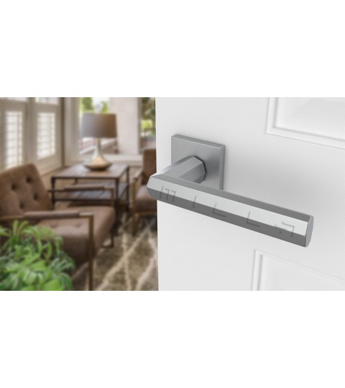 Poignée de porte chrome satiné FRESIA poignée design