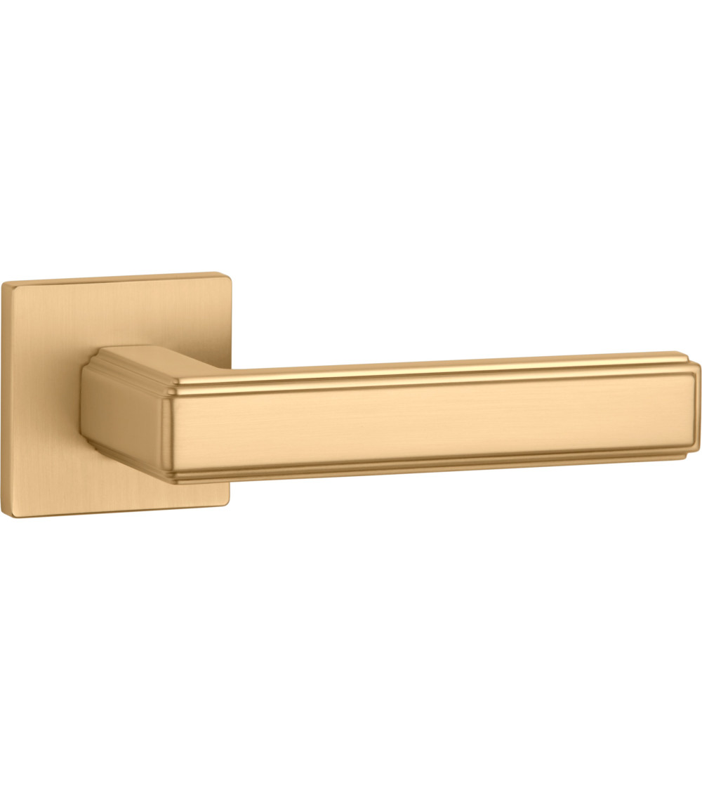 sobriety for an ultra-modern door handle in matt gold finish for a trendy and industrial style
