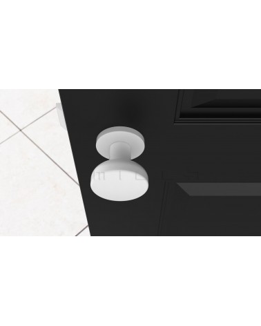 Bouton de porte Blanc MESA Rond mobile -  poignée design