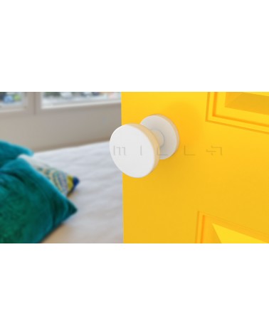 Bouton de porte Blanc MESA Rond mobile -  poignée design