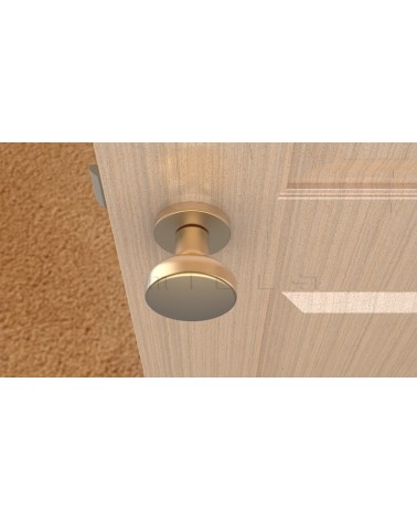 Bouton de porte Chrome satiné MESA Rond mobile