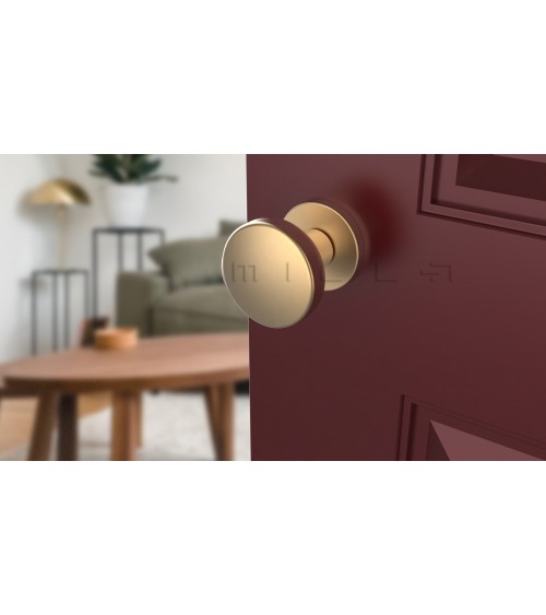 Bouton de porte noir MESA Rond mobile -  poignée design