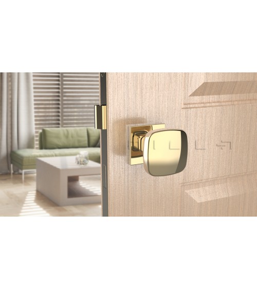 Bouton de porte noire KIAMA carré -  poignée design
