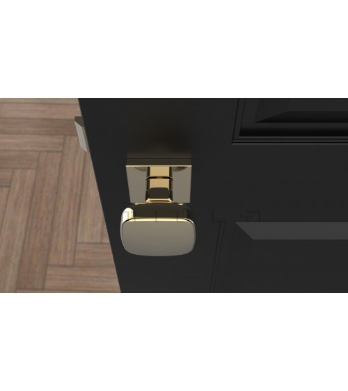 Bouton de porte noire KIAMA carré -  poignée design