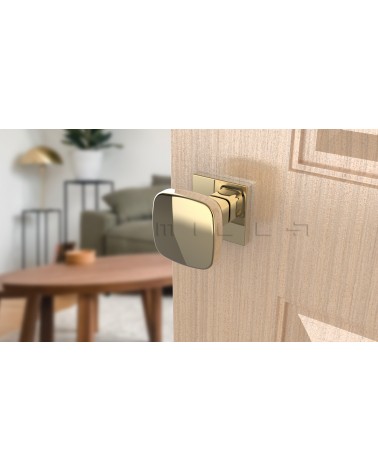 Bouton de porte Or KIAMA carré -  poignée design
