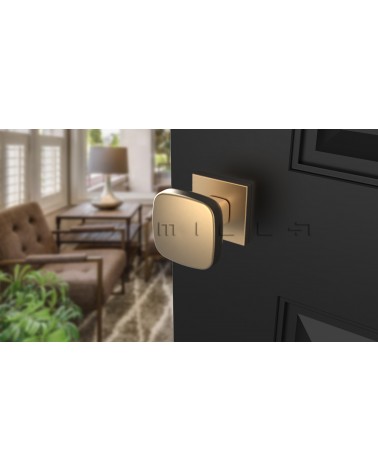 Bouton de porte Blanc KIAMA carré -  poignée design