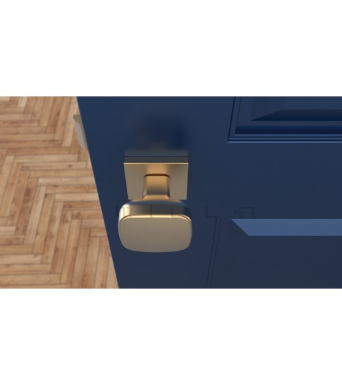 Bouton de porte noire KIAMA carré -  poignée design