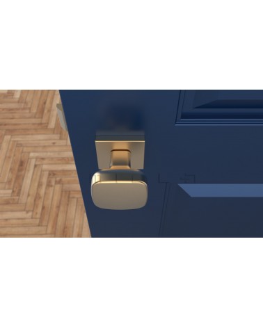 Bouton de porte Blanc KIAMA carré -  poignée design