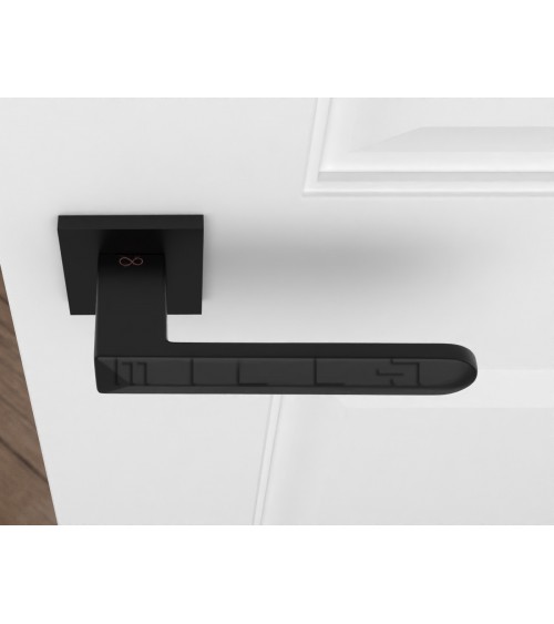 Poignée de porte carré contemporaine en Zamak Bohema -  poignée design