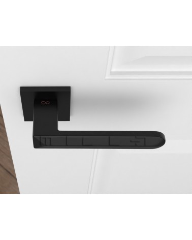 Poignée de porte carré contemporaine en Zamak Bohema -  poignée design
