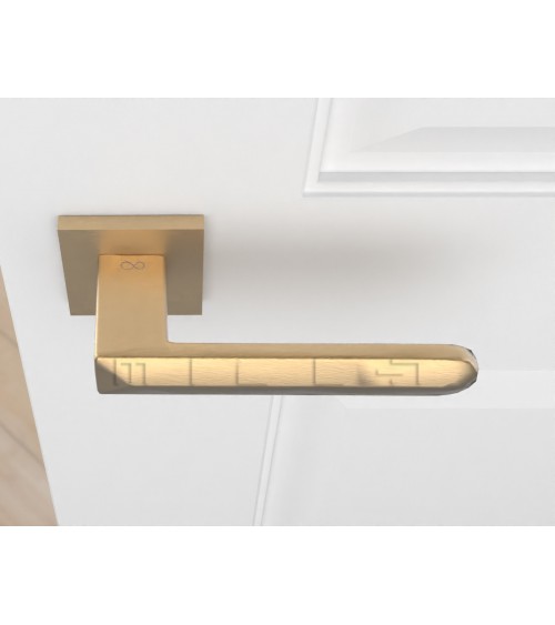 Poignée de porte carré contemporaine en Zamak Bohema -  poignée design