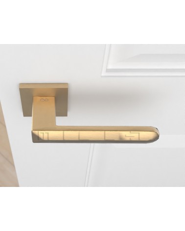 Poignée de porte carré contemporaine en Zamak Bohema -  poignée design