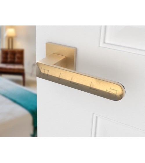 Poignée de porte carré contemporaine en Zamak Bohema -  poignée design
