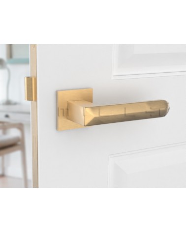Poignée de porte carré contemporaine en Zamak Bohema -  poignée design
