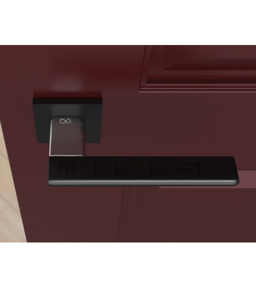 Poignée de Porte Noire NICOLA carré -  poignée design
