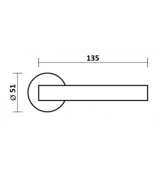 Poignée de porte or poli Line Vénus poignée design