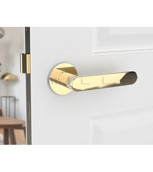Poignée de porte or poli Line Vénus poignée design