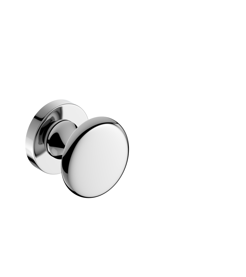 designer and retro door knob in chrome