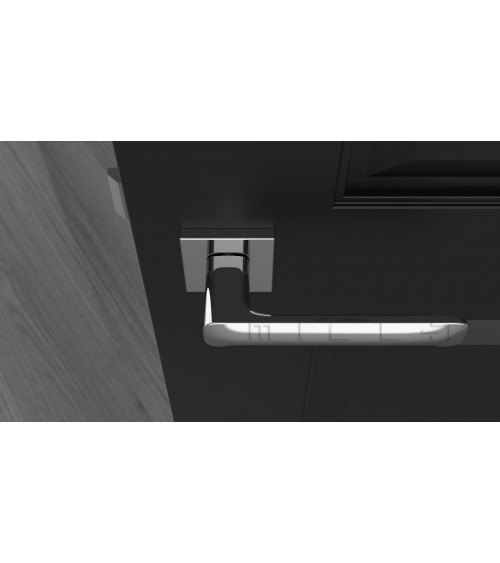 Poignée de porte sur plaque carrée STELLA quincaillerie design couleur 2