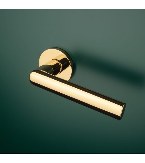 Poignée de porte sur plaque ronde SILENA poignée design couleur 3