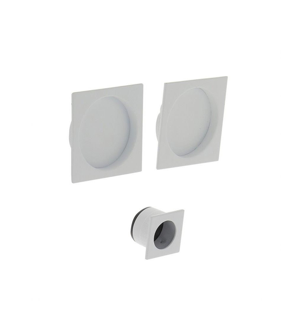 handle and right pull for sliding door in matt white finish for a trendy décor