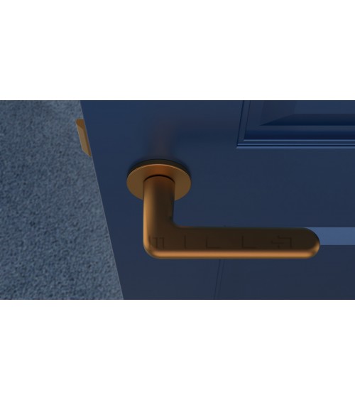 Poignée de porte sur plaque ronde LIRA poignée design couleur 4